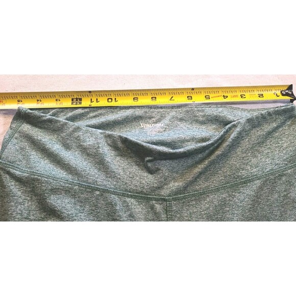 Spalding Women's Green Crop Legging Workout Pants size Large mid-rise - Picture 5 of 8
